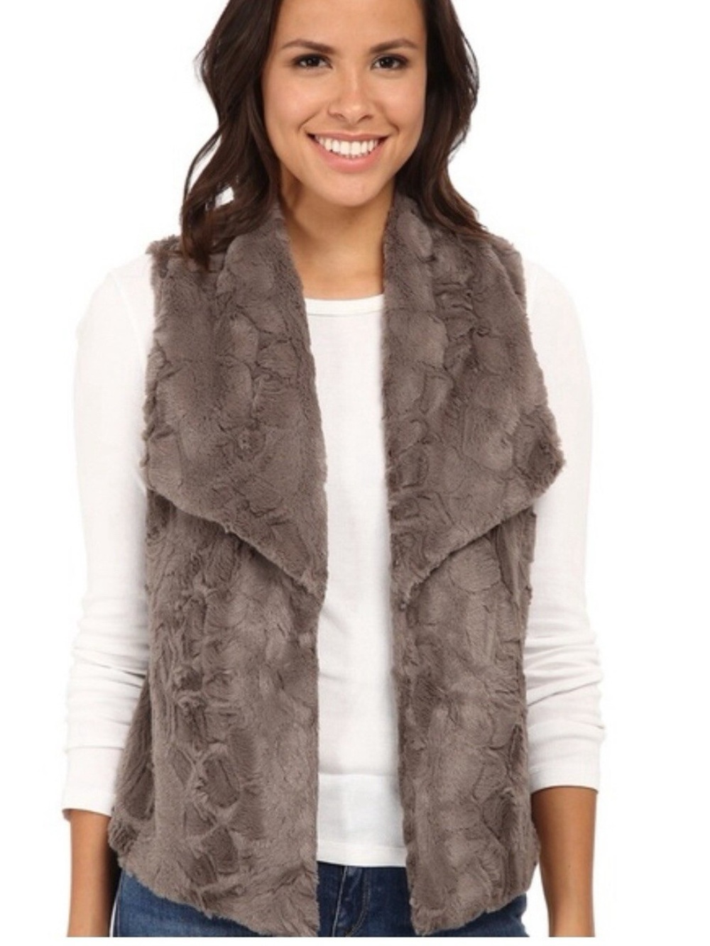 Jack Textured Faux Fur Vest